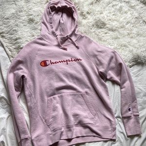 girls pink champion hoodie